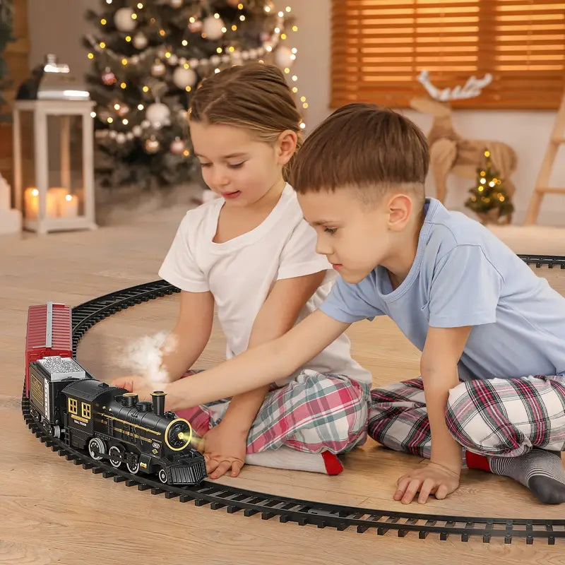 Battery-Operated Electric Train Set with Realistic Sounds