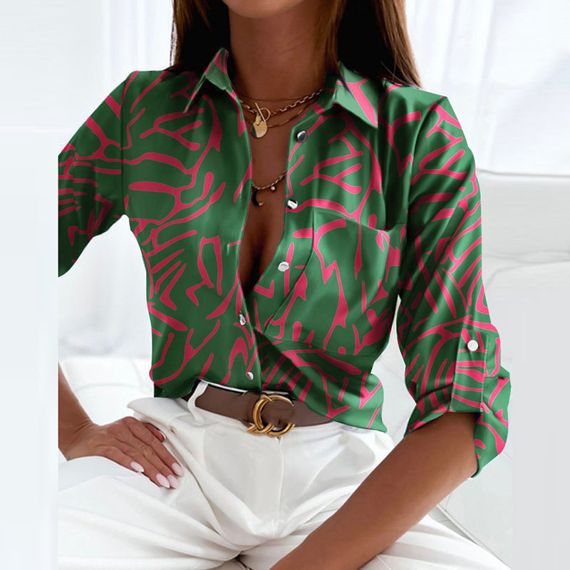 Blouse with Lapel Collar