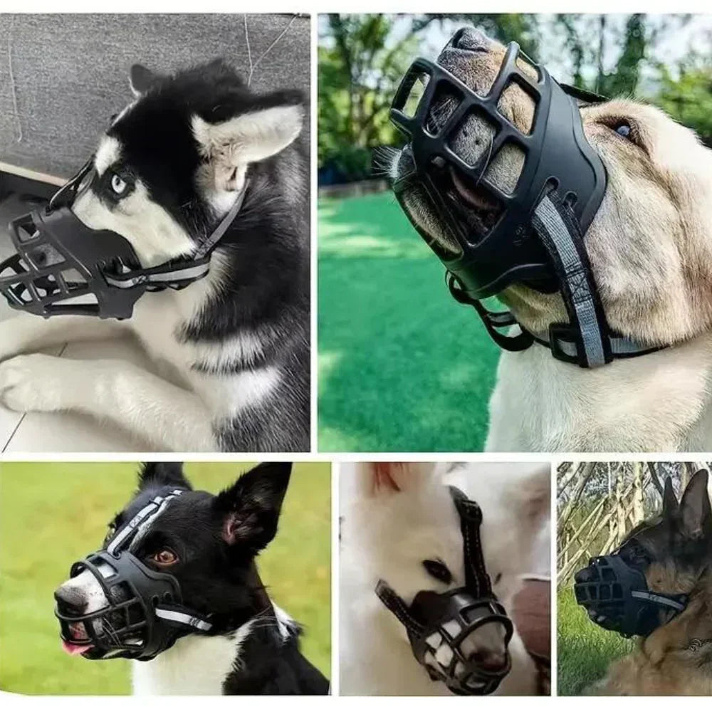 Breathable Dog Muzzle for Biting & Barking Control