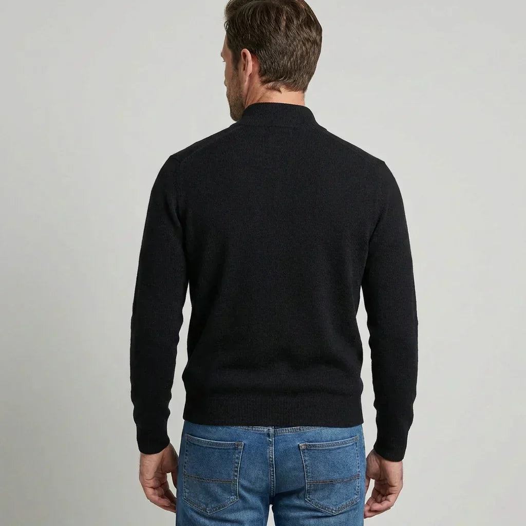 Breathable Quarter-Zip Knit Pullover