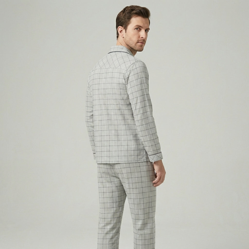 Button-Down Shirt Pyjama Set