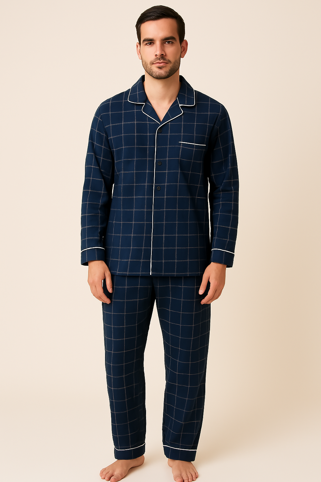 Button-Down Shirt Pyjama Set