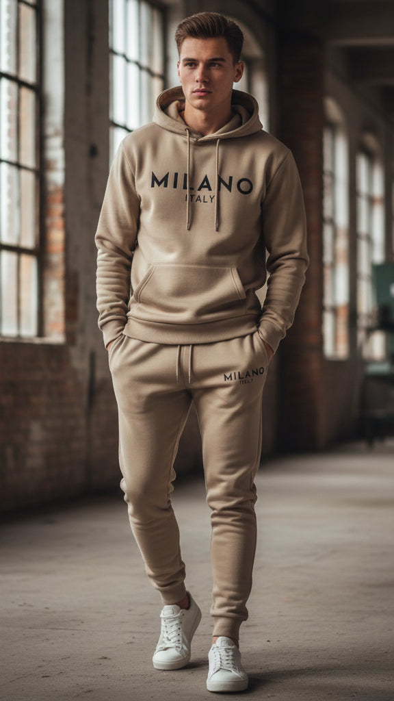 Casual Printed Hoodie Set