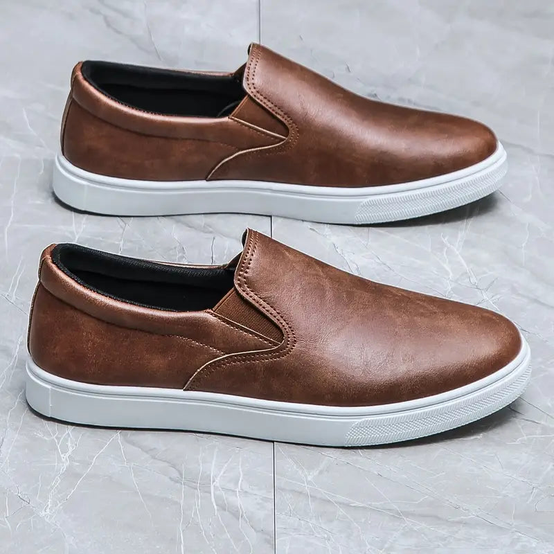 Comfortable Slip-On Loafers with Elastic Panels