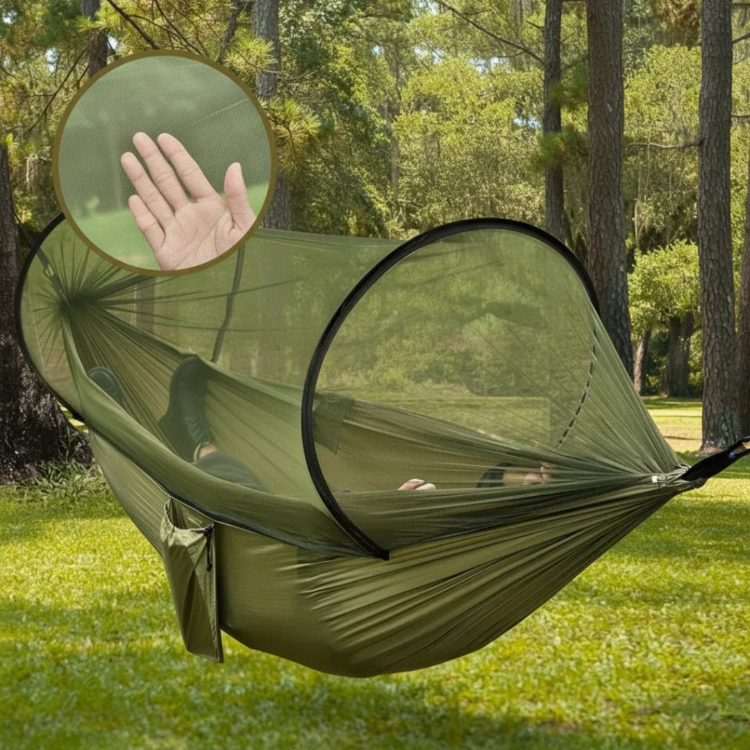 Compact Outdoor Hammock with Bug Net