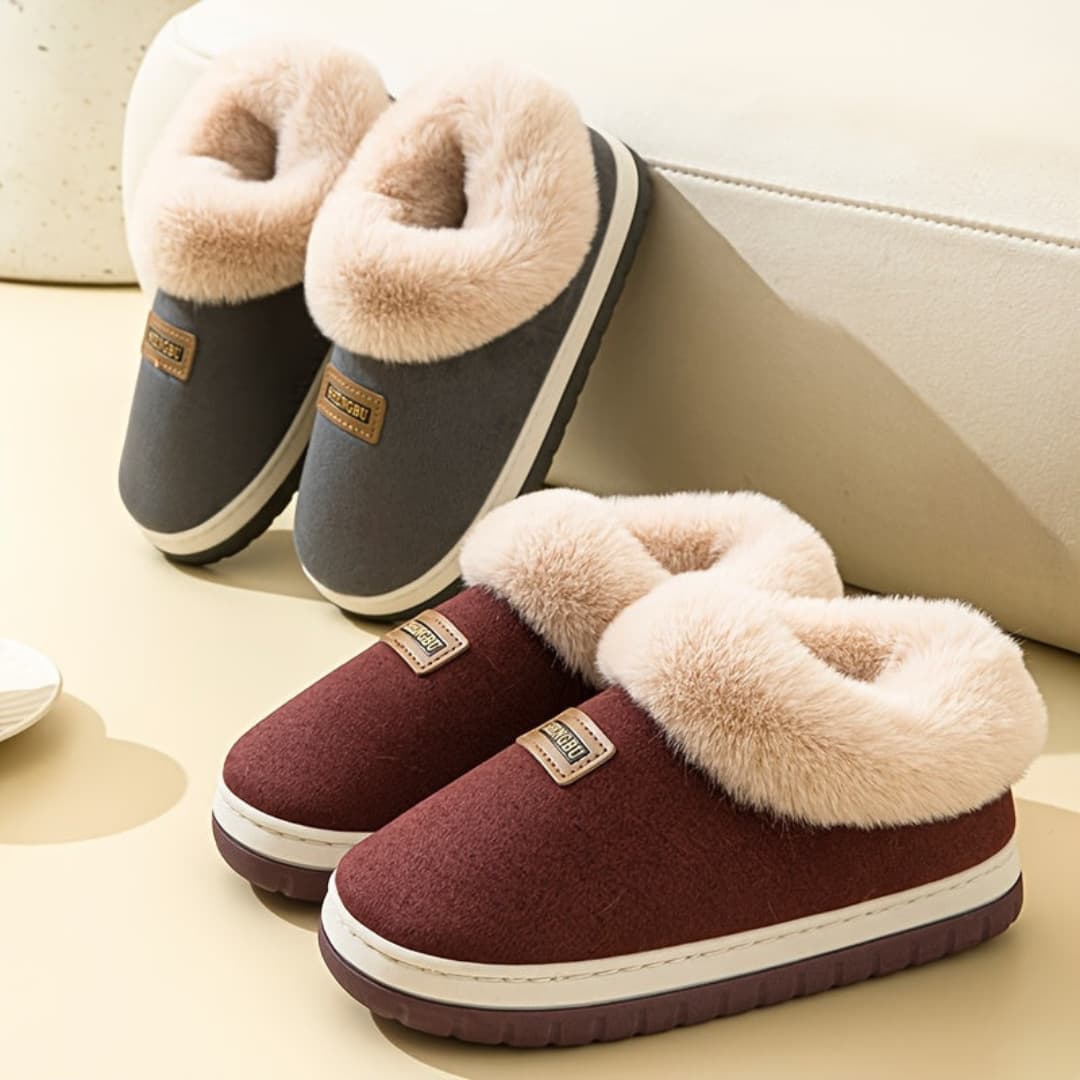 Cozy Plush Winter Slippers for Men and Women