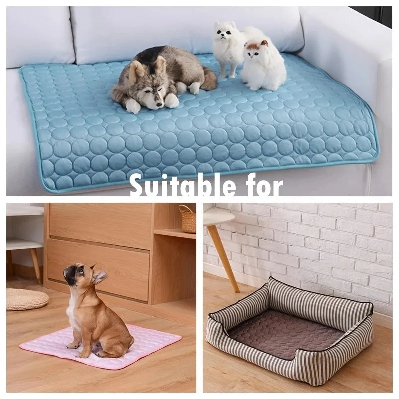 Dog Cooling Mat | Summer Bed for Small and Large Dogs | Durable Blanket and Sofa Protector for Cats