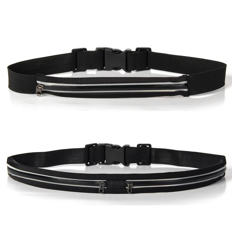 Dual-Pocket Adjustable Running Belt