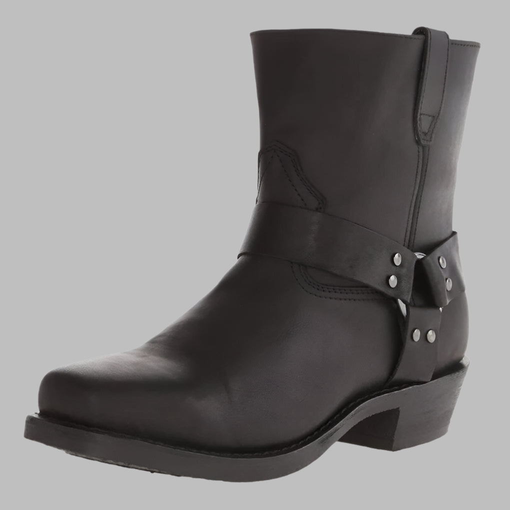 Durable Leather Harness Boots