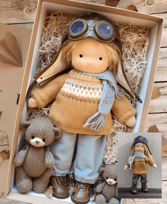 Handmade Waldorf Cuddle Doll - Natural Soft Toy