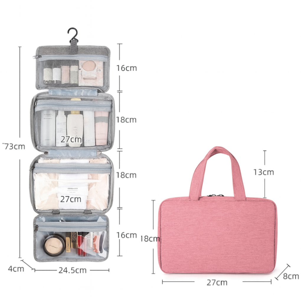 Hanging Toiletry Bag with Multiple Pockets