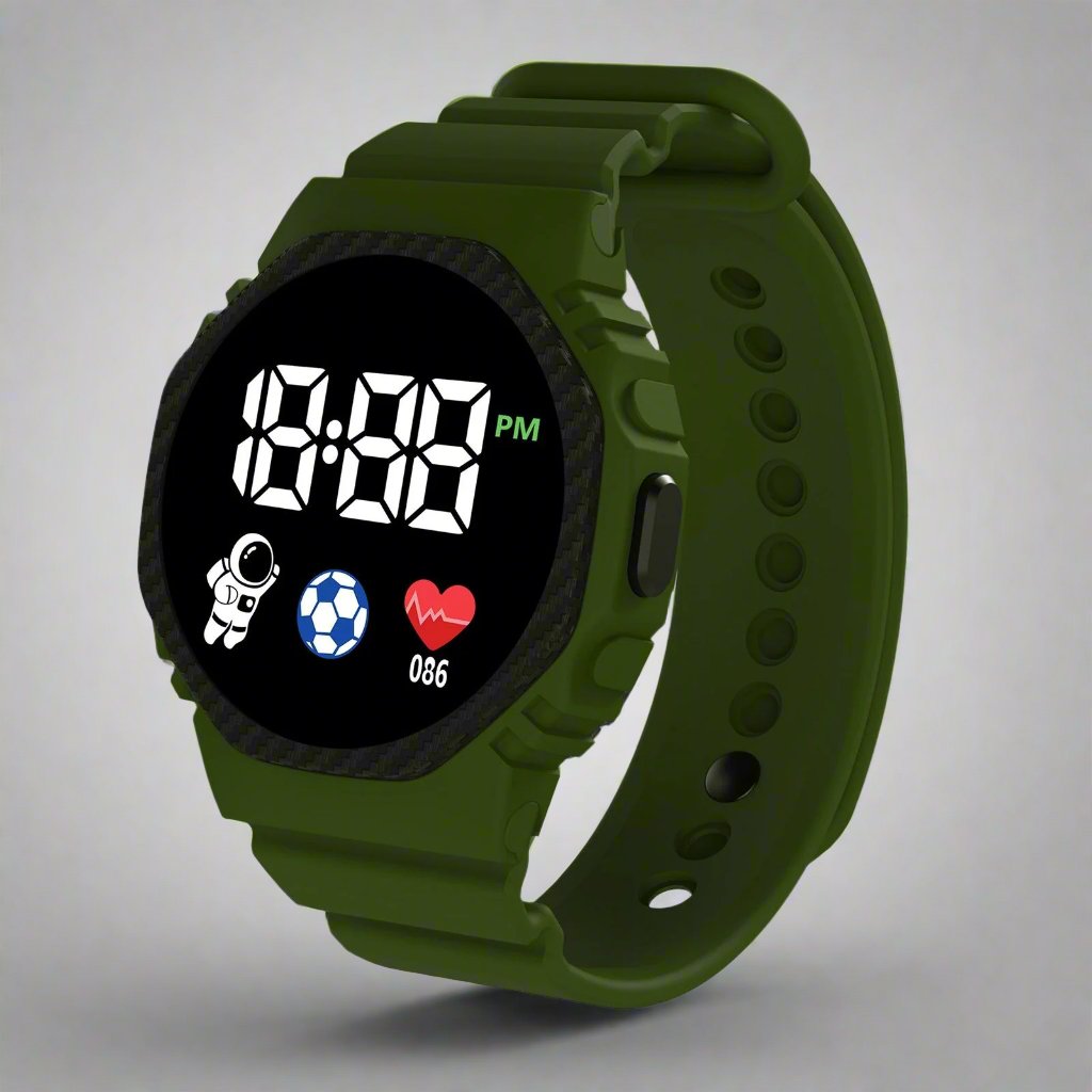 Kids' Adventure LED Watch - Waterproof Educational Watch for Children