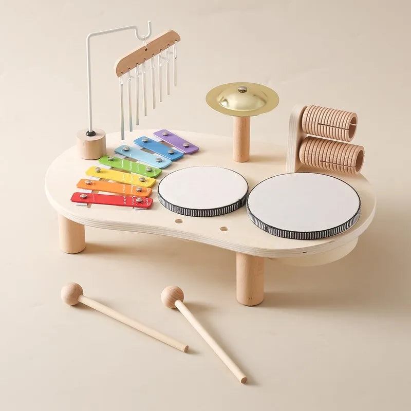 Kids' Wooden Musical Activity Station