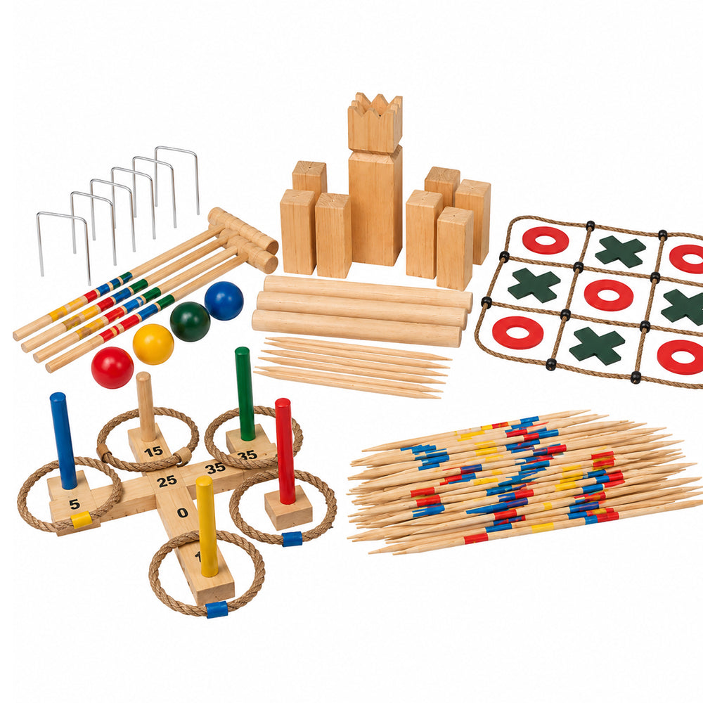 Large Summer Garden Game Set with 5 Classic Garden Games