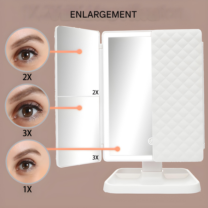 LED Makeup Mirror with Triple Lighting