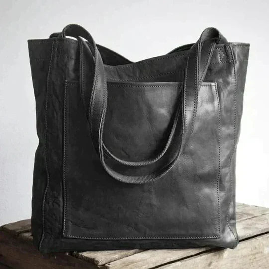 Maxi leather shoulder bag