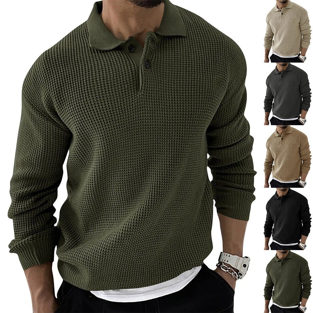 Men's Button-Down Polo Sweater