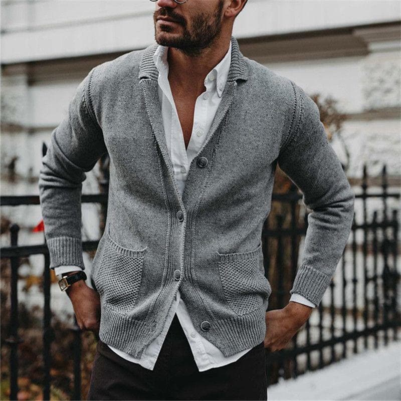 Men's Buttoned Cardigan