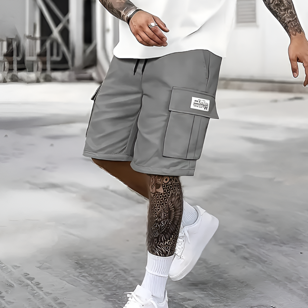 Men's Cargo Shorts with Elastic Waist