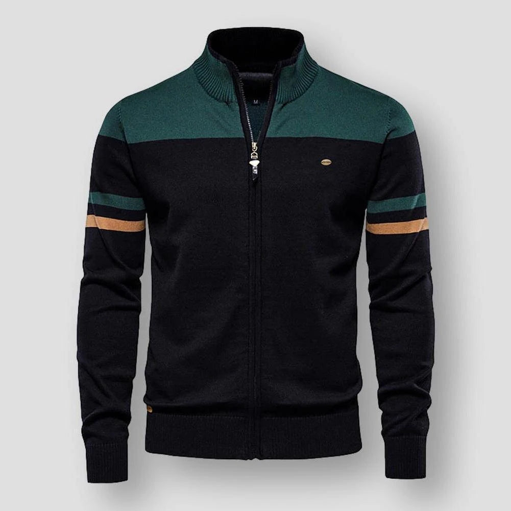 Men's Color-Block Zip-Up Jacket