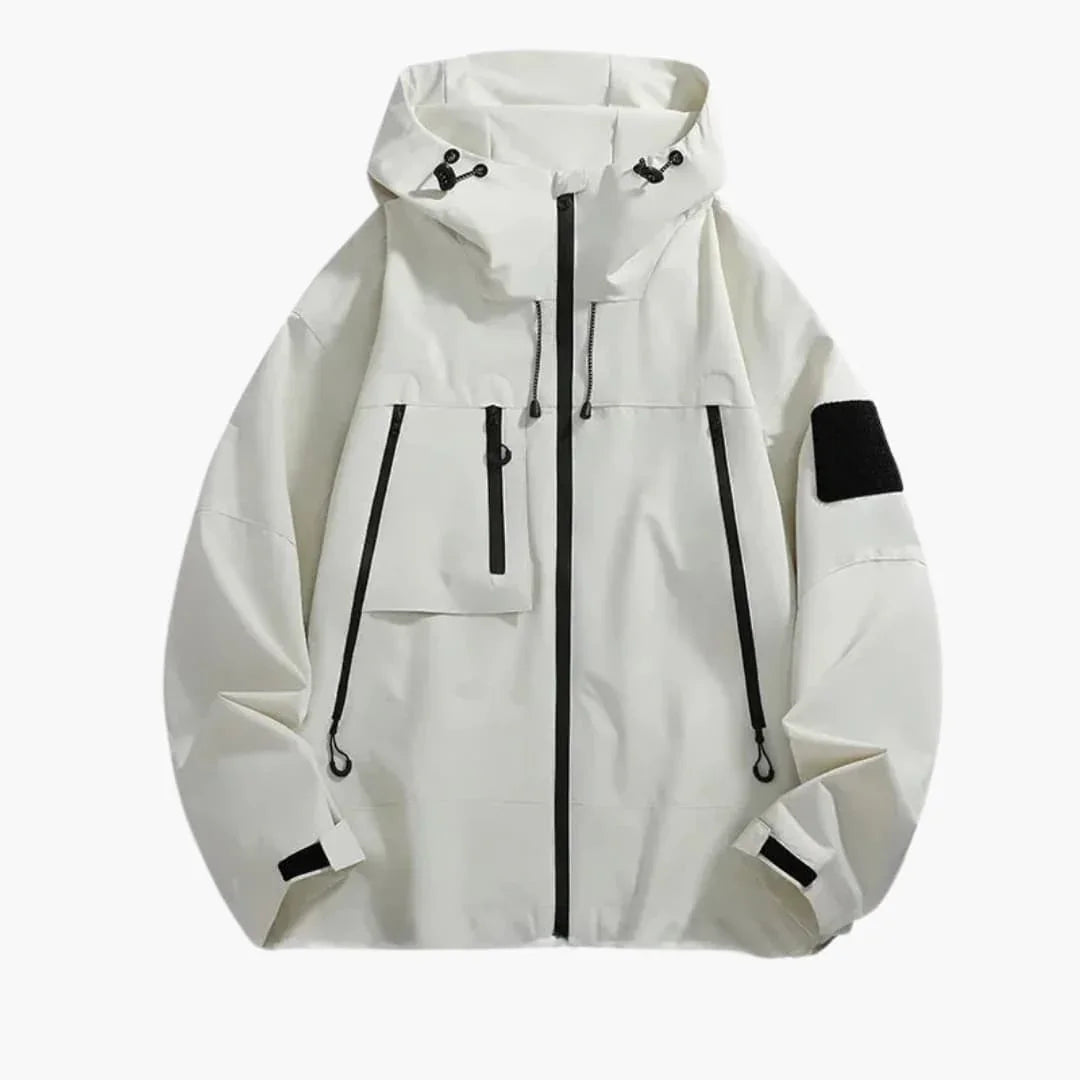Men's Hooded Softshell Jacket with Zipper Pockets