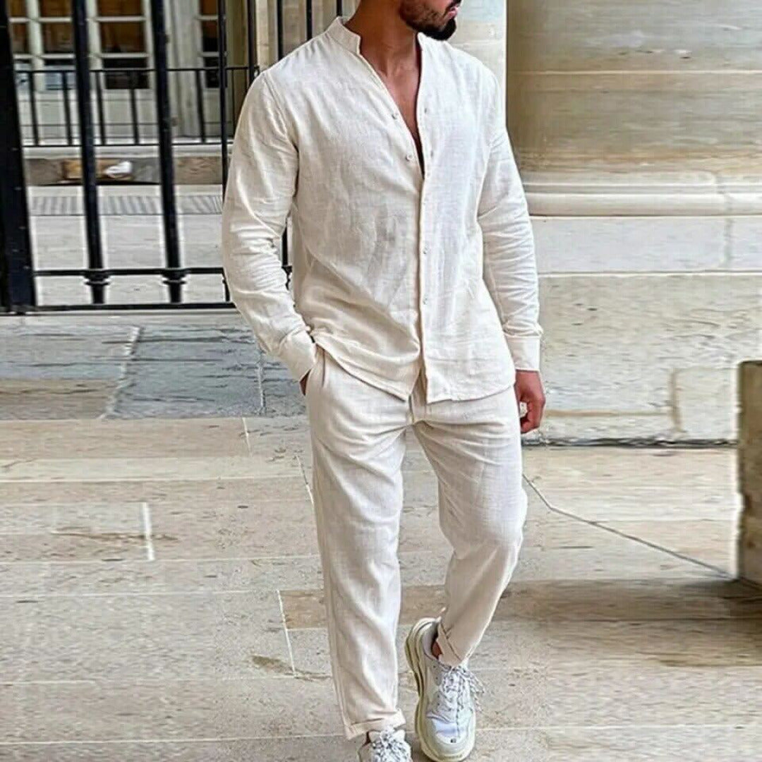 Men's Long-Sleeve Casual Loungewear Set