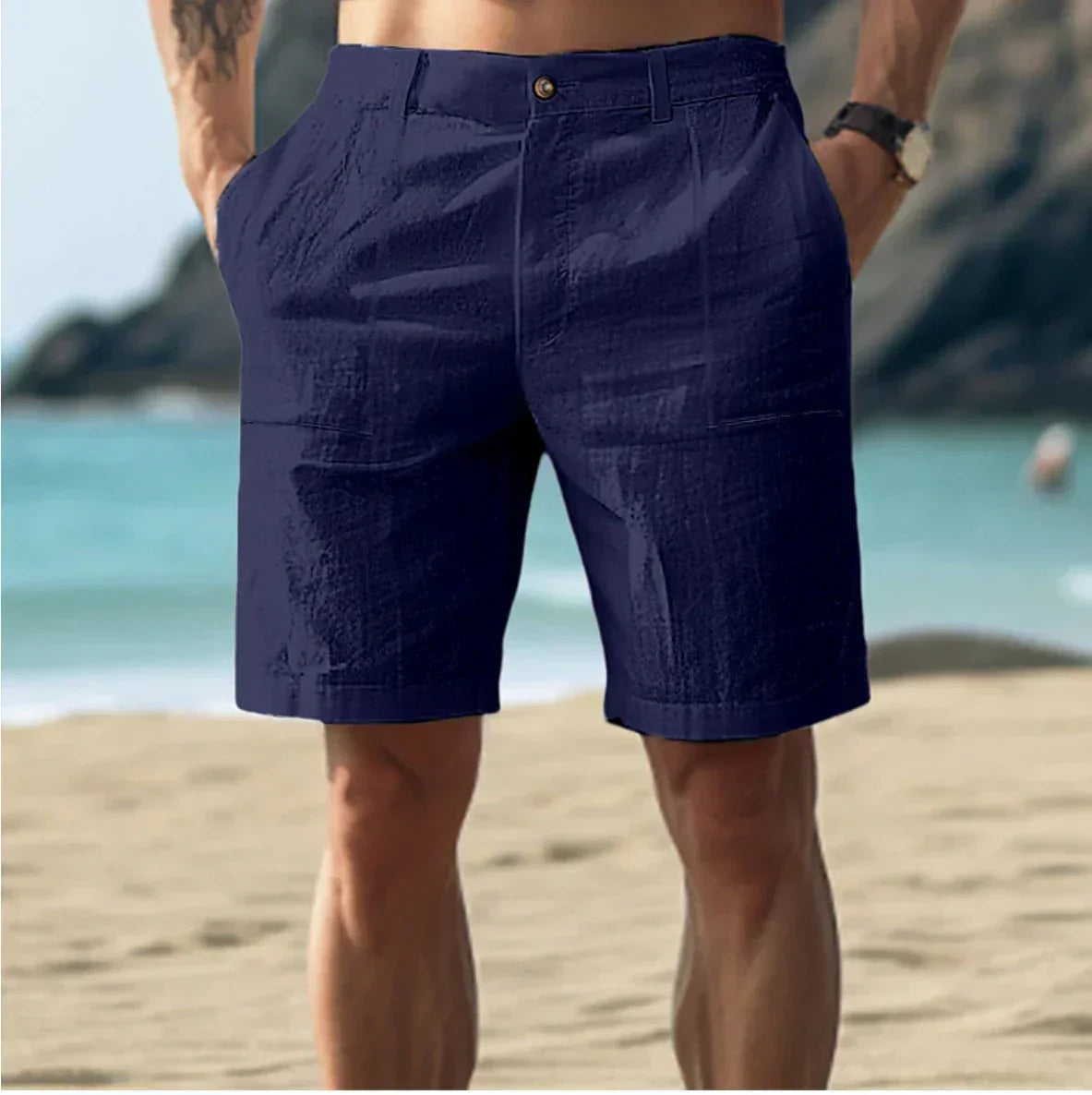Men's Mid-Rise Casual Chino Shorts