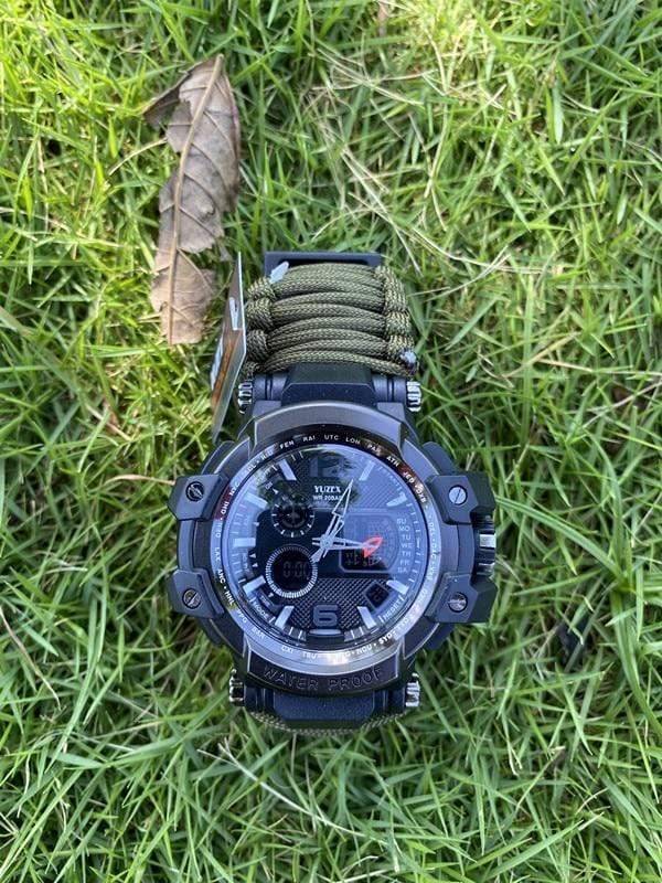 Men's Multifunctional Waterproof Paracord Survival Watch
