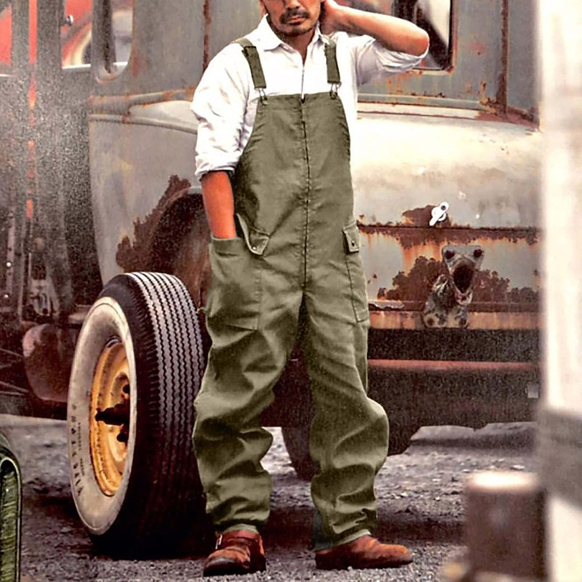 Men's Overalls with Adjustable Straps