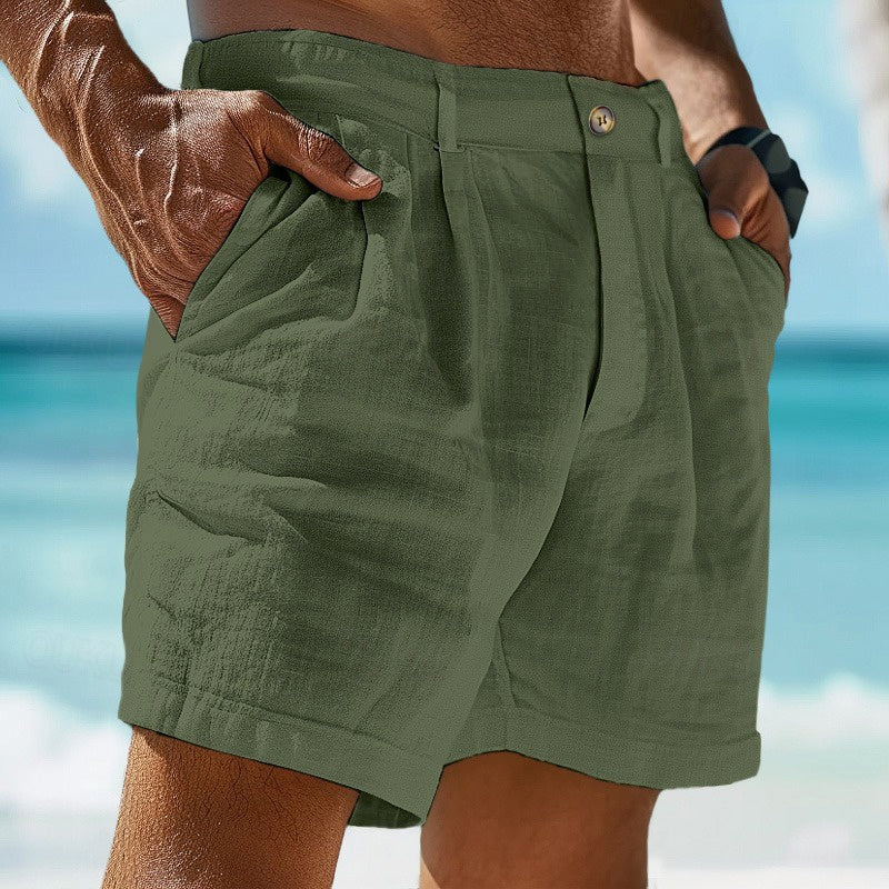 Men's Pleated Casual Shorts