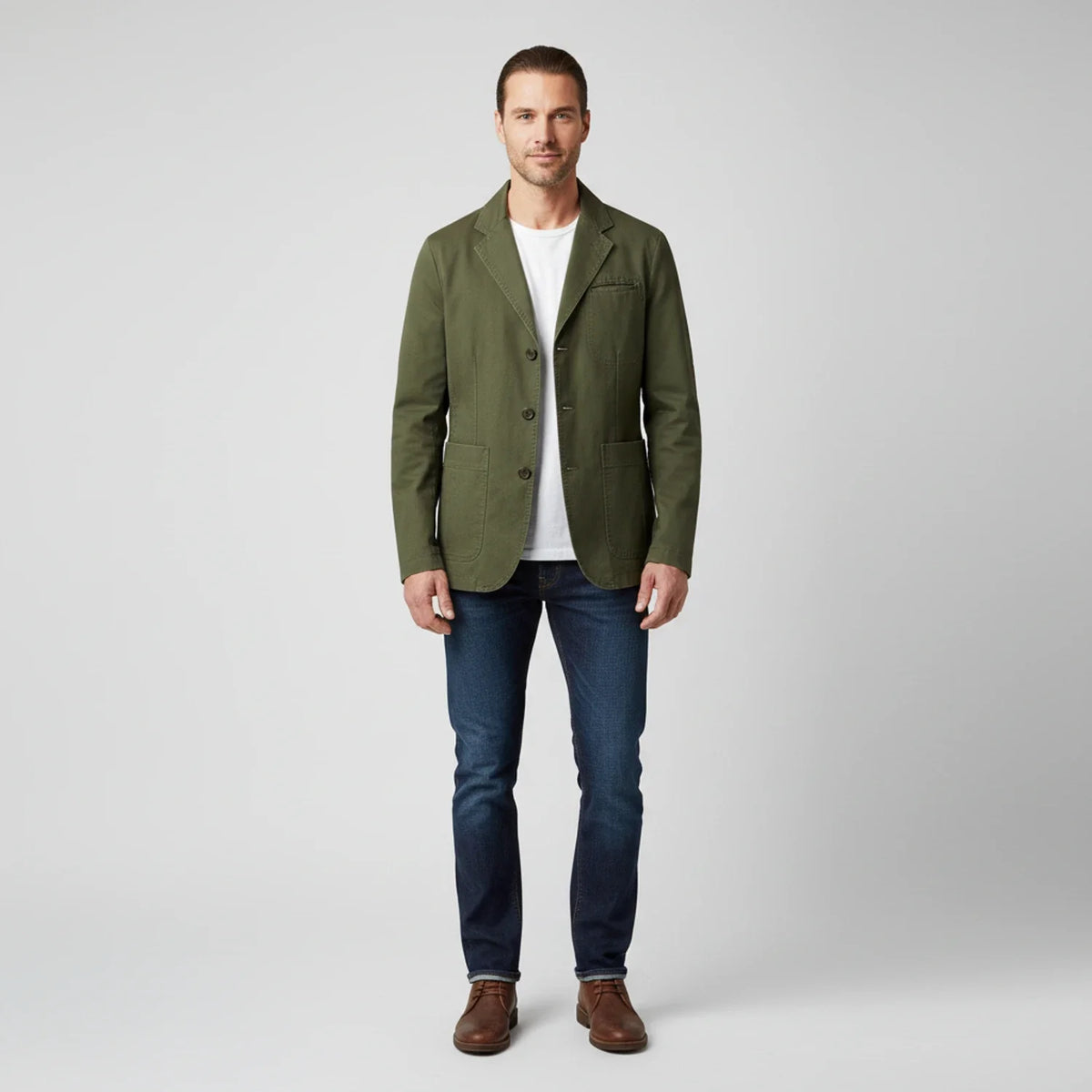 Men's Three-Button Casual Blazer