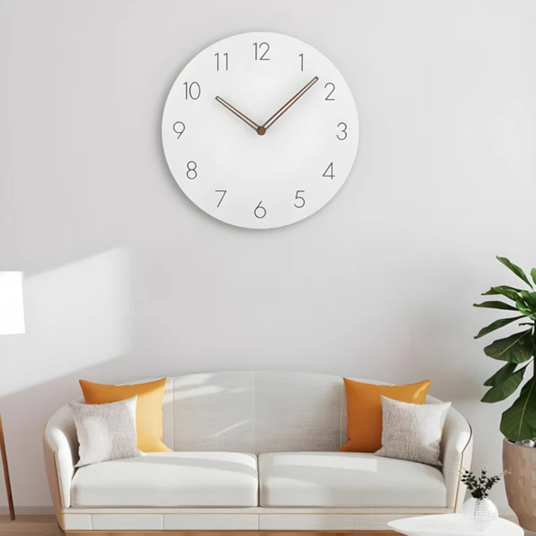 Minimalist Wall Clock - Contemporary Wooden Design