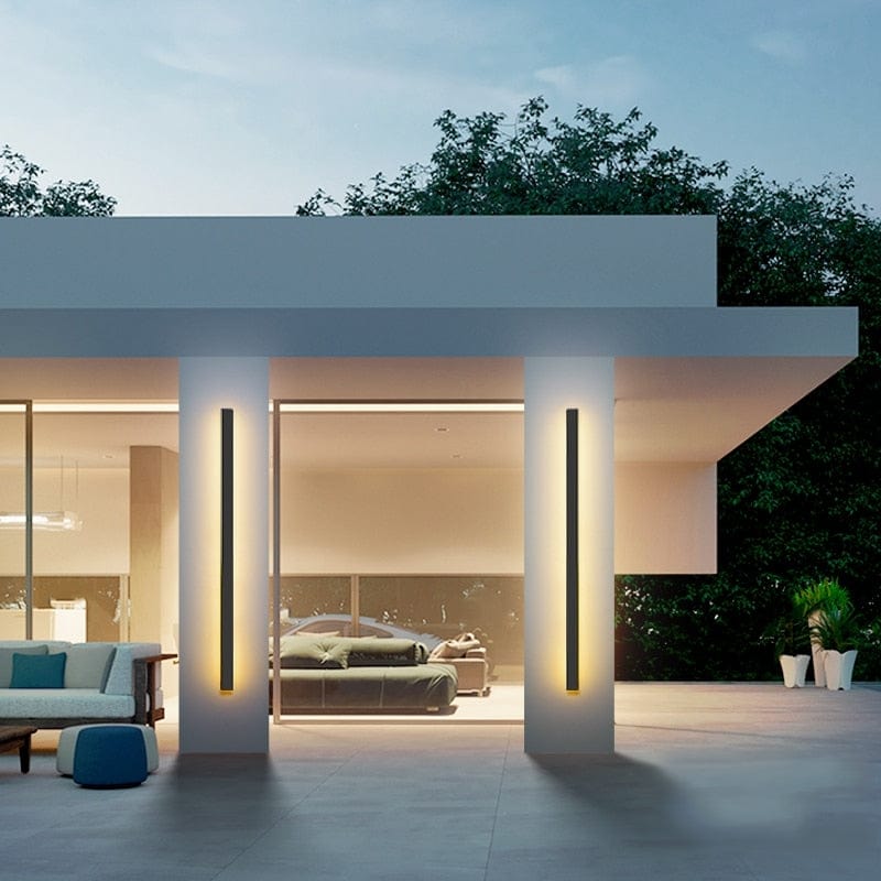 Modern Aluminium Backlit Outdoor Wall Sconce