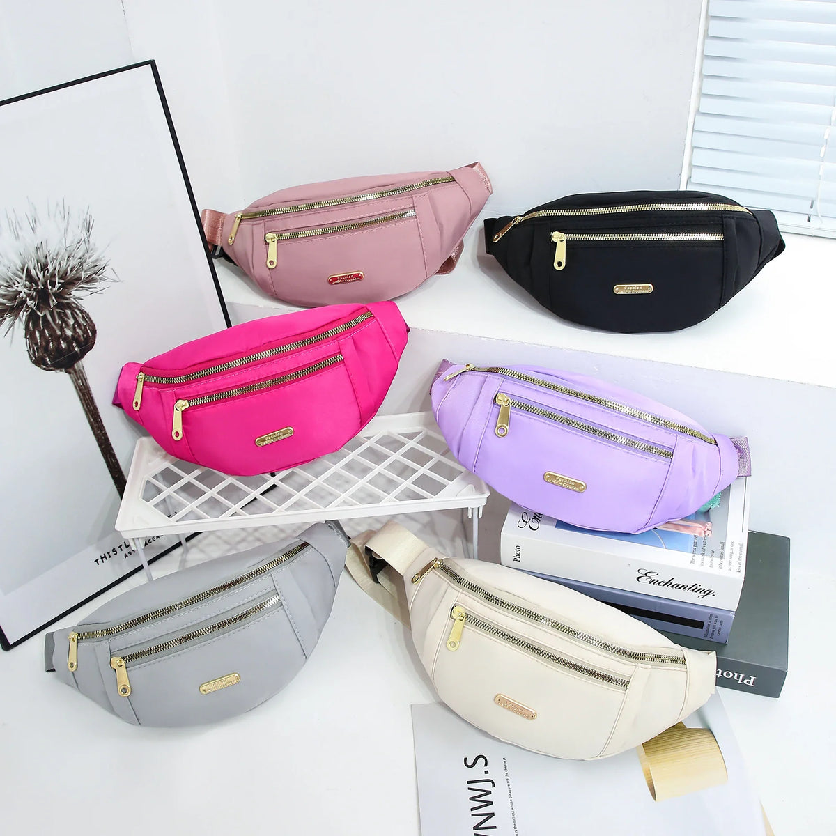 Multi-Compartment Zip-Up Fanny Pack