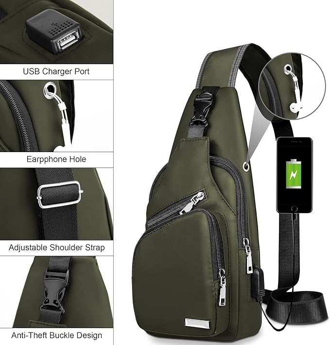 Multifunctional Waterproof Sling Bag