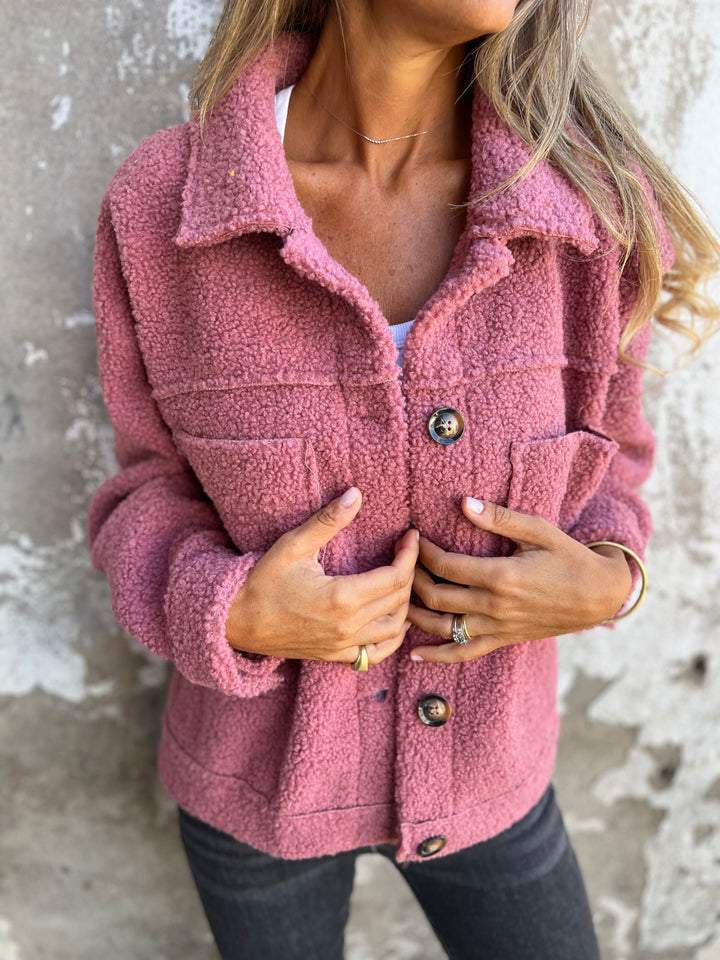 Plush Teddy Jacket with Pockets