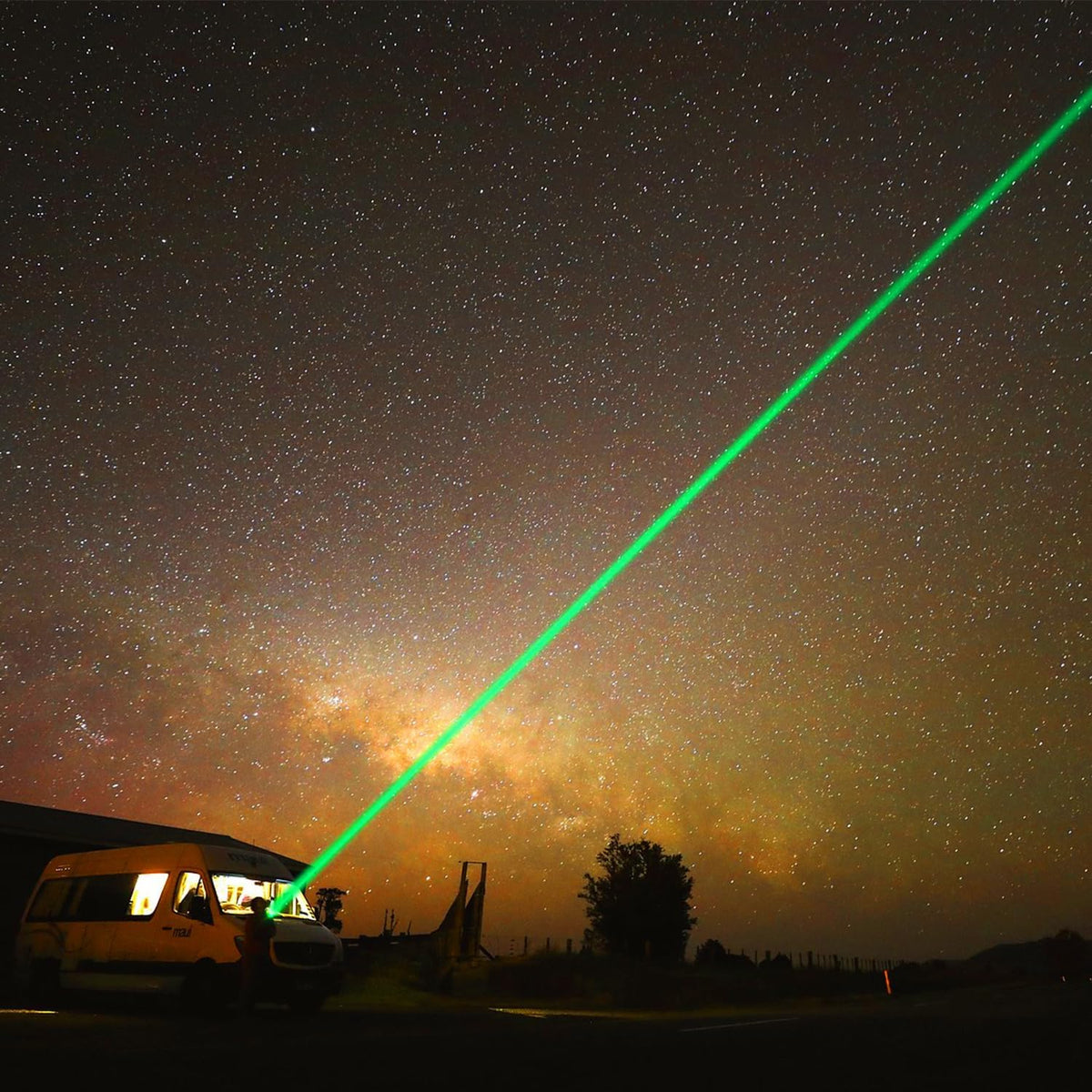 Rechargeable Outdoor Green Laser Pointer Metal Flashlight