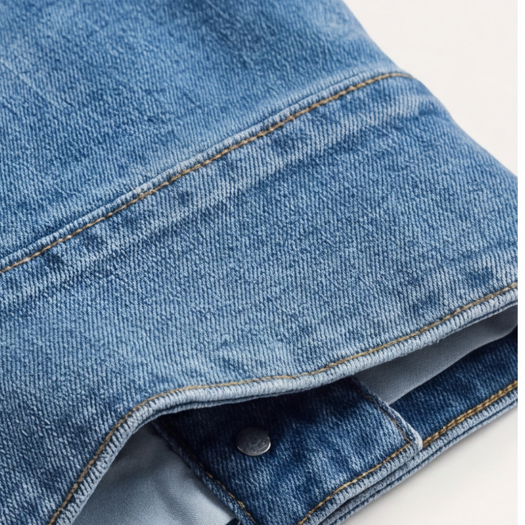 Retro Button-Front Wide-Leg Jeans
