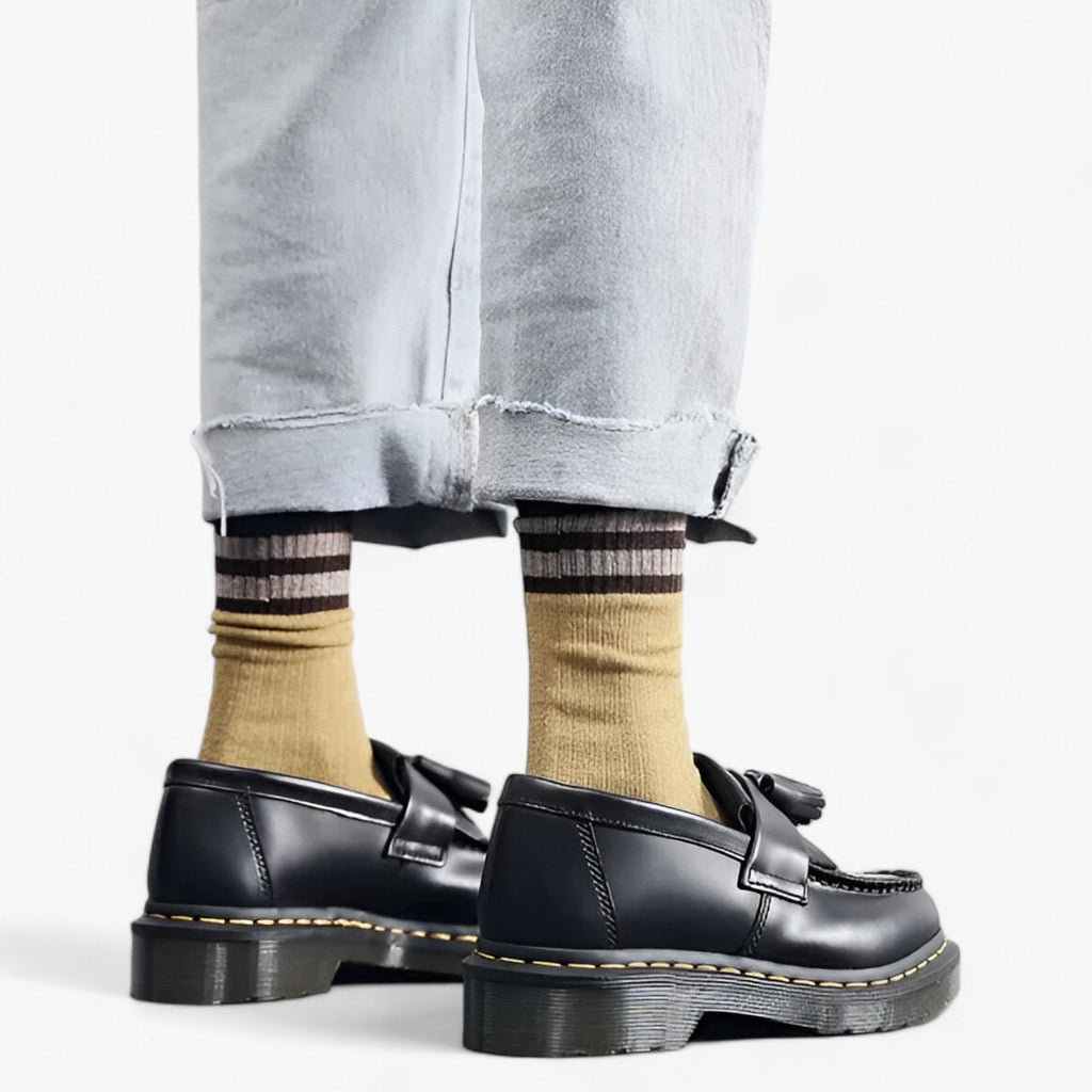 Round-Toe Fringe Loafers