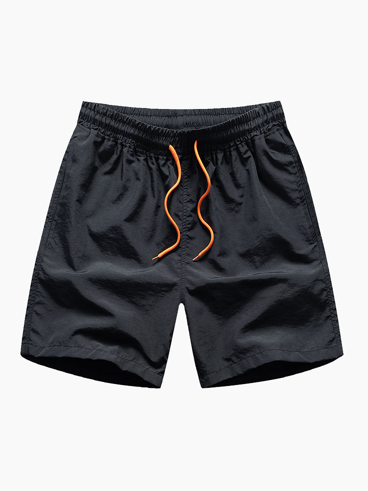 Shirt and Swim Shorts Set with Palm Print - 100% Polyester, Regular Fit Casual Summer Outfit