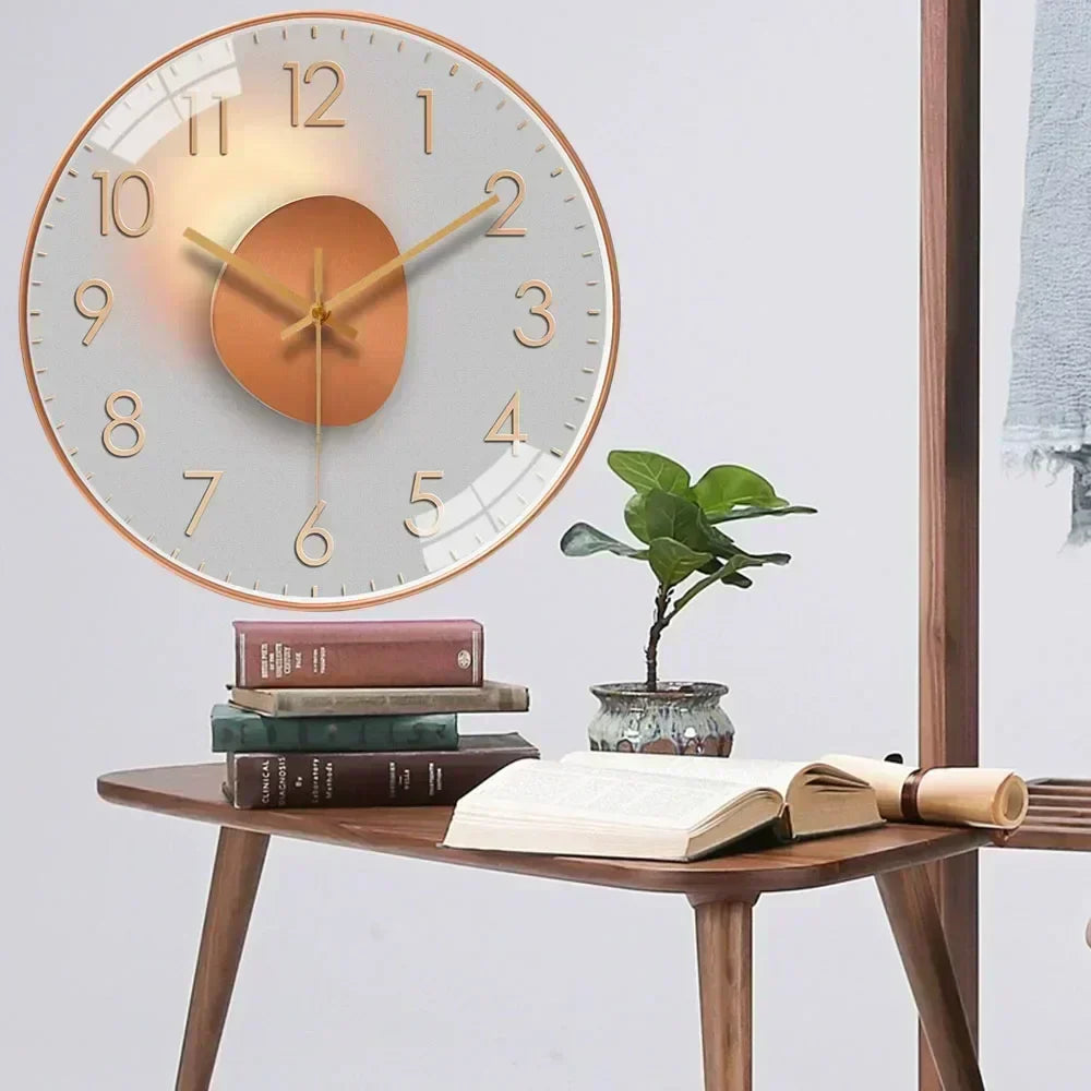 Silent Classic Wall Clock | Quiet Elegant Timepiece for Bedroom & Office