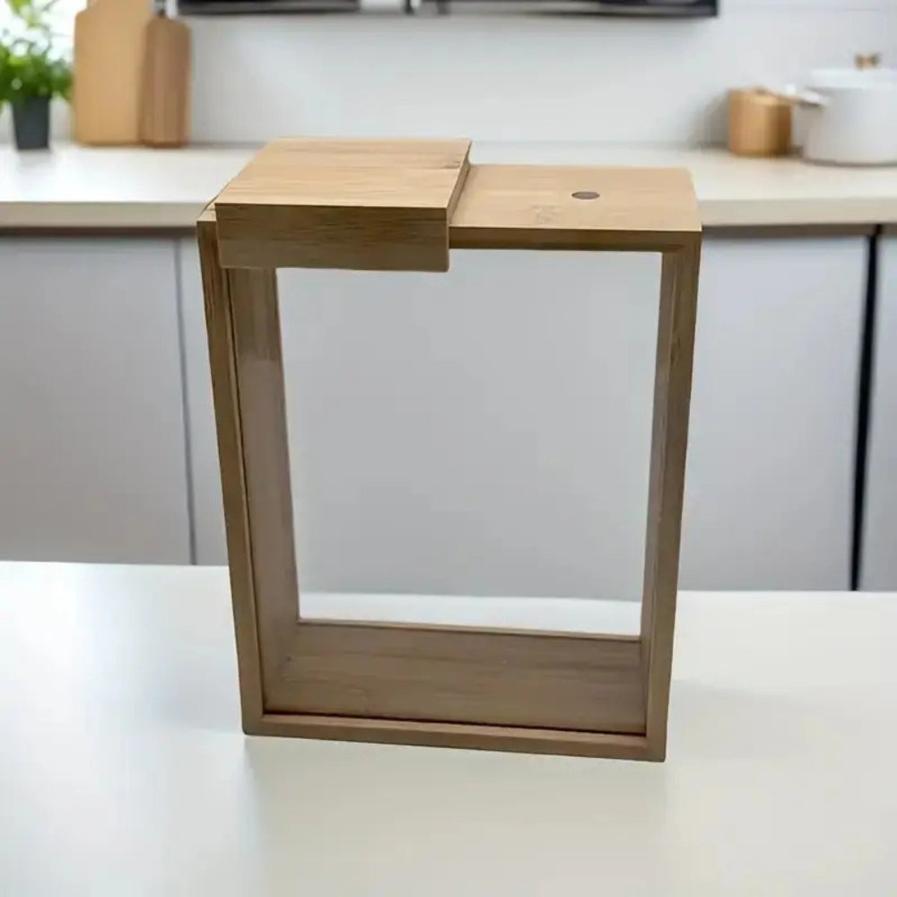 Sliding Bamboo Pasta and Grain Storage Container