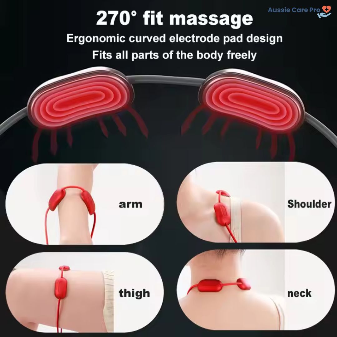 Smart Neck & Shoulder Massager with Heat - Portable Wireless Cervical Spine Relief Therapy Device