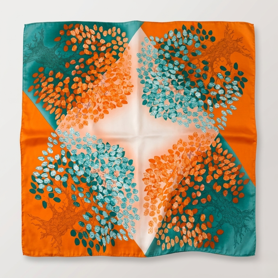 Square Silk-Style Scarf