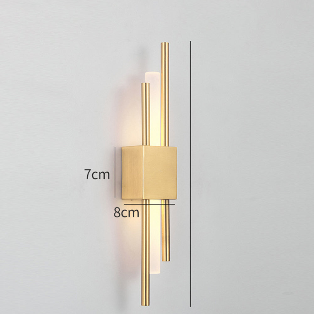 Stylish Iron and Acrylic LED Wall Sconce with 3-Color Switch | 19.7″