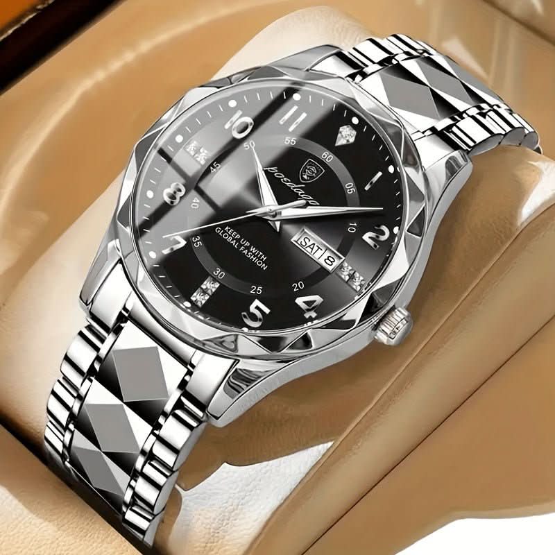 Titanium Watch - Waterproof, Dual Time & Stopwatch