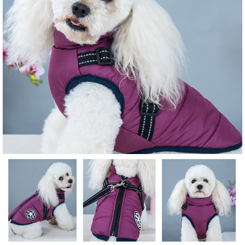 Waterproof Dog Jacket with Reflective Strap