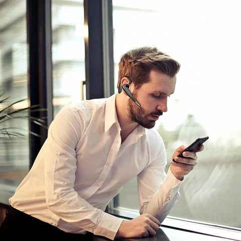 Wireless Bluetooth 5.1 Trucker Headset with Dual Microphone and Noise Cancelling