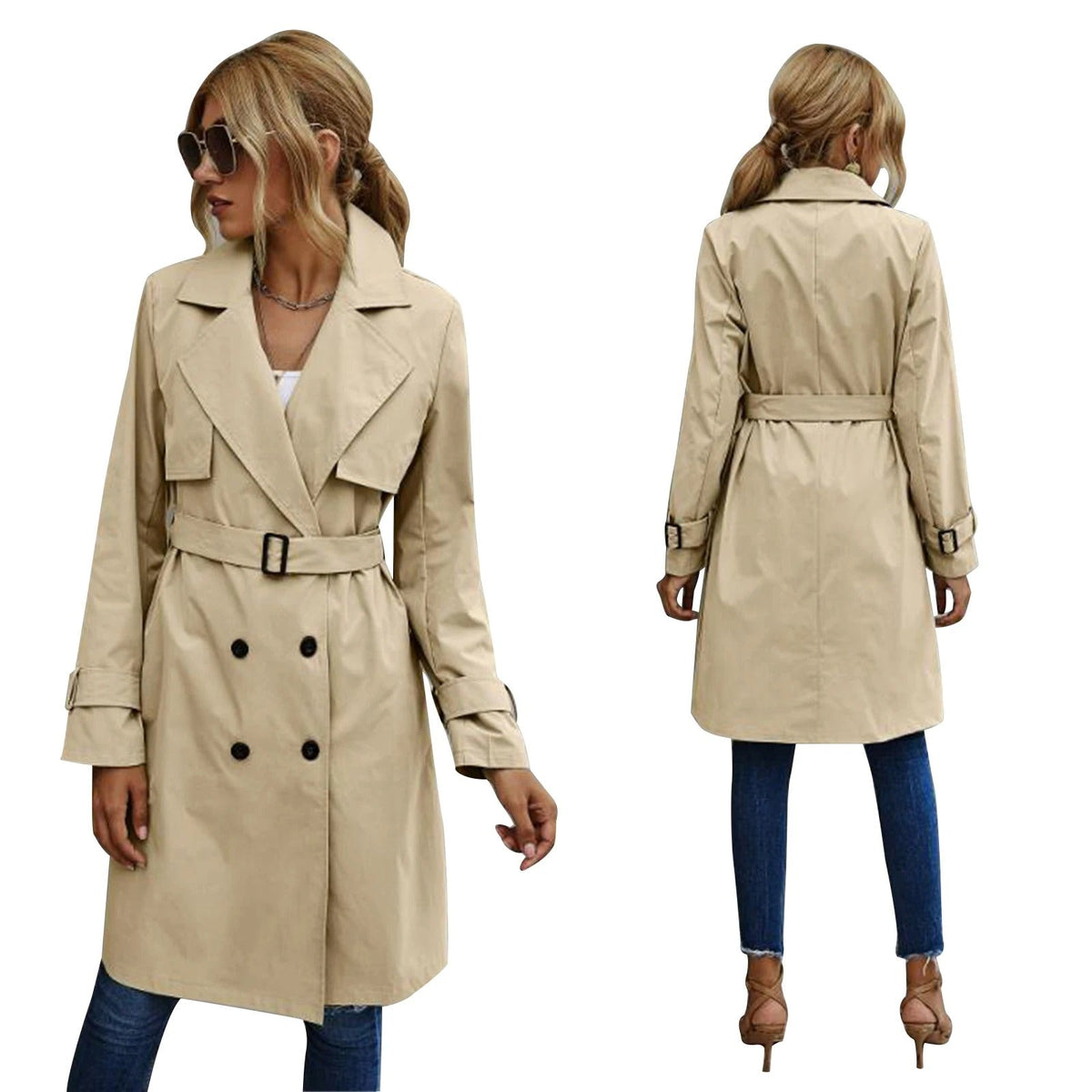 Women's Belted Trench Coat