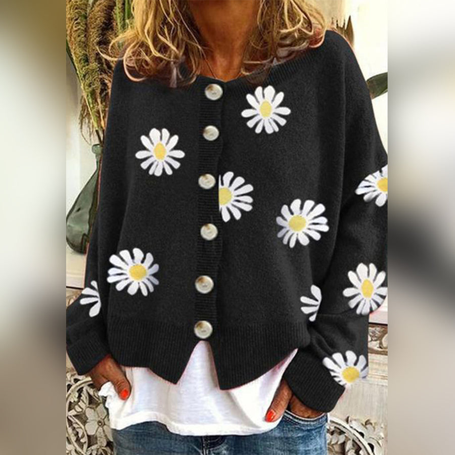 Women's Button-Down Cropped Cardigan